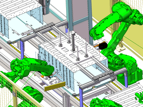 Pull riveting inspection and packaging integrated assembly line equipment 3D Model