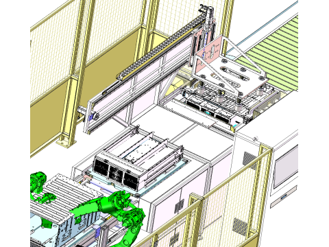 Pull riveting inspection and packaging integrated assembly line equipment 3D Model
