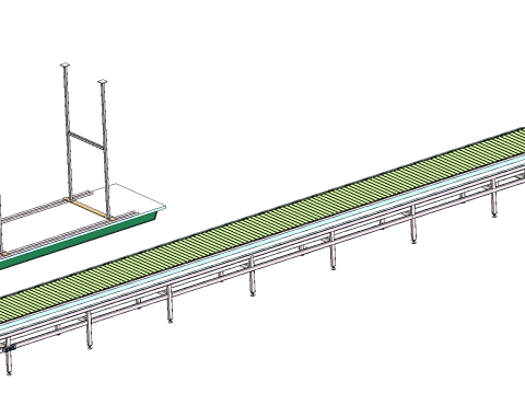 Pull riveting inspection and packaging integrated assembly line equipment 3D Model