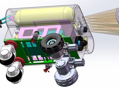 Multifunctional underwater collection robot 3D 模型