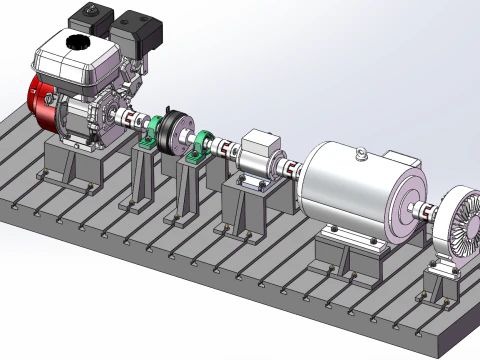 Bangku tes hibrida Model 3D