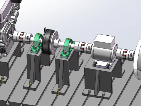 Bangku tes hibrida Model 3D