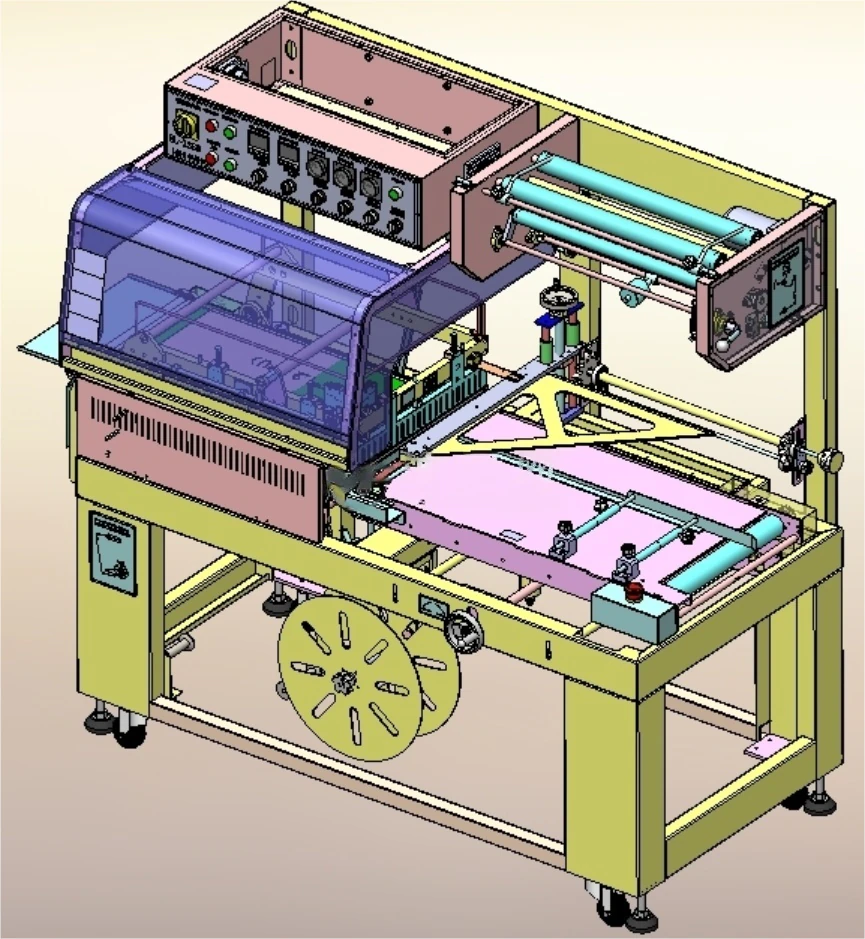 L-type sealing and cutting packaging machine 3D Model .c4d .max .obj .3ds .fbx .stl .blend