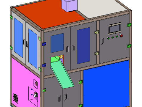 Cake box folding machine 3D Model