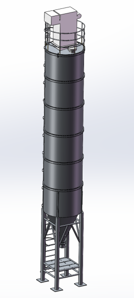 30 cubic meter silo Model 3D .c4d .max .obj .3ds .fbx .stl .blend 