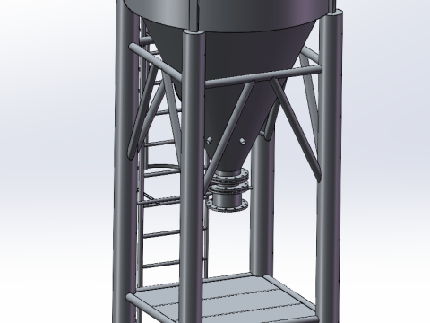 30 cubic meter silo Model 3D