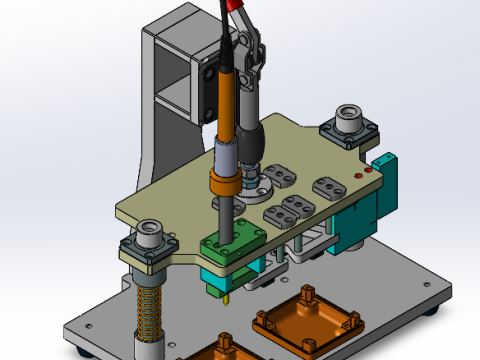 Hot pressing metal powder forming machine 3D Model