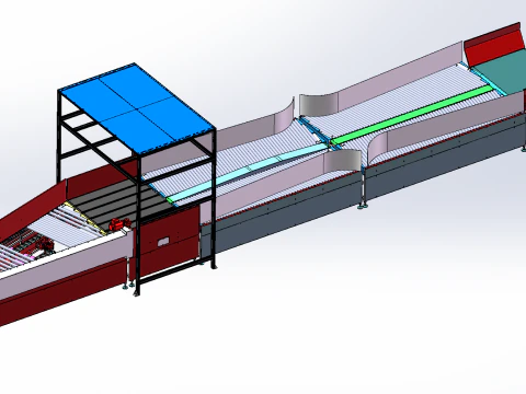 单件分流器装配线 3D 模型