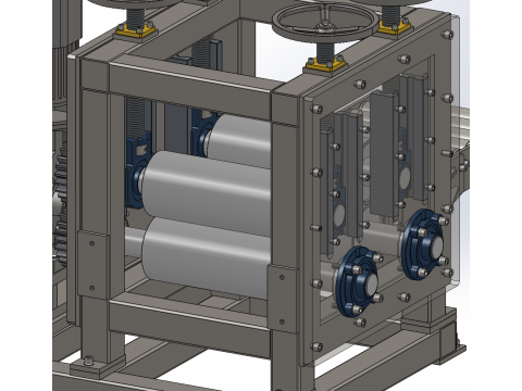Electrode copper film calender 3D Model