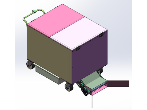Falling leaf cleaning cart Modello 3D