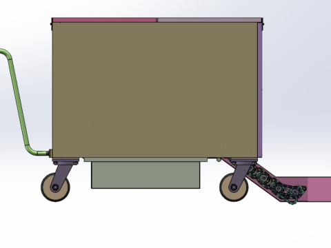 Falling leaf cleaning cart 3D Modell