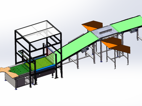 DWSsize measurement weighing scanning system integrated equipment 3D Model