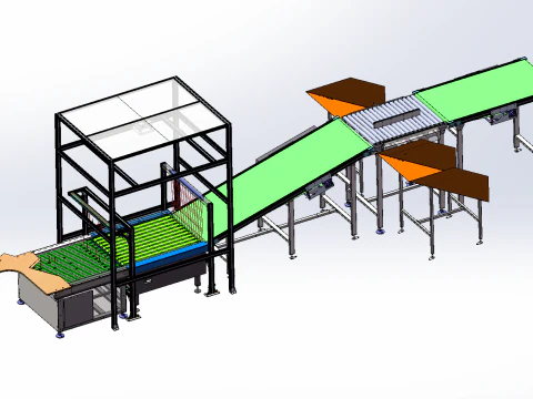 DWSsize-Messung, Wiege- und Scansystem, integrierte Ausr&uuml;stung 3D Modell