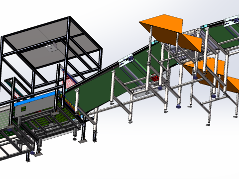 DWSsize measurement weighing scanning system integrated equipment 3D Model