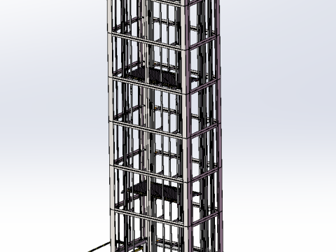 Continuous elevator 8 trays 3D Модель