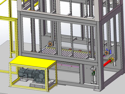 Continuous elevator 8 trays 3D Model