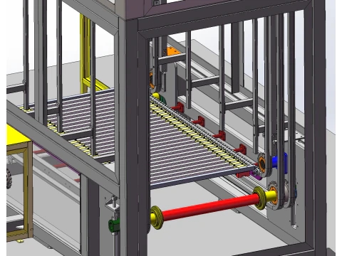 Continuous elevator 8 trays 3D Model