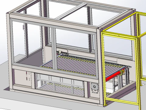 Continuous elevator 8 trays 3D Model