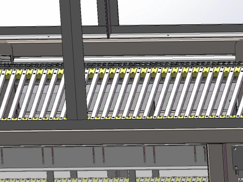 Continuous elevator 8 trays 3D Model