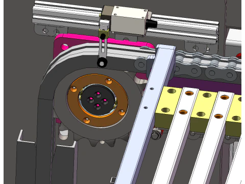Continuous elevator 8 trays 3D Model