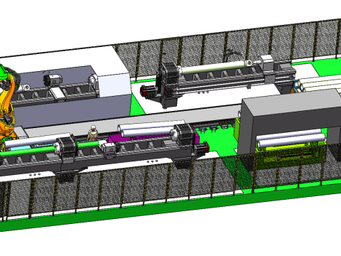 Cylinder barrel processing island 3D Model