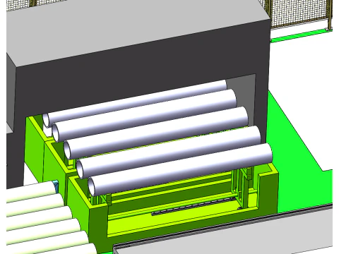 Cylinder barrel processing island 3D Model