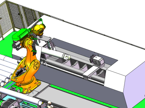 Cylinder barrel processing island 3D Model