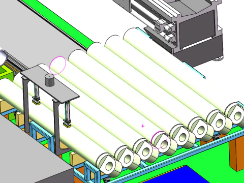 Cylinder barrel processing island 3D Model