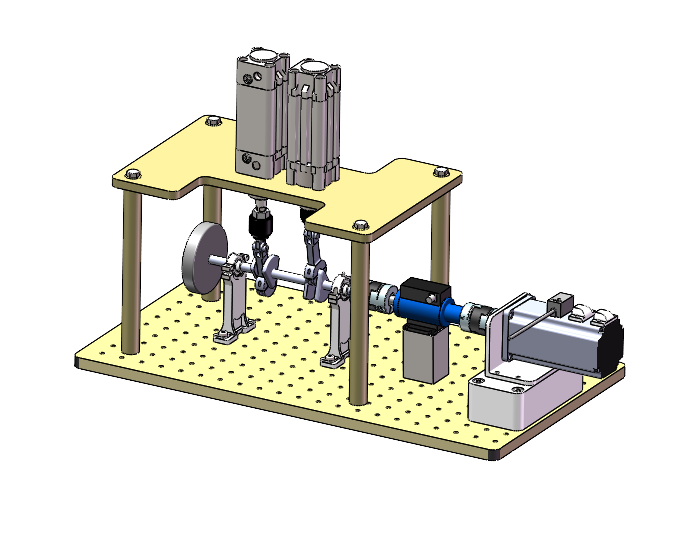 Crankshaft test bench final assembly Modello 3D .c4d .max .obj .3ds .fbx .stl .blend 
