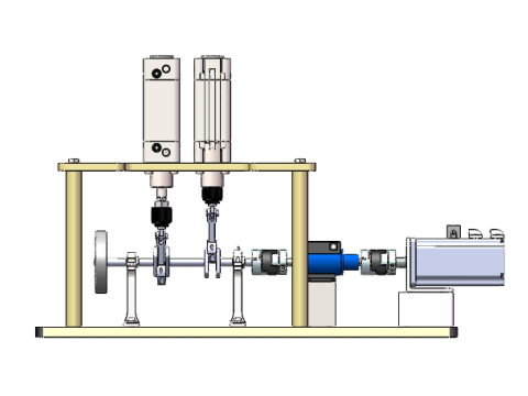 Crankshaft test bench final assembly Modello 3D