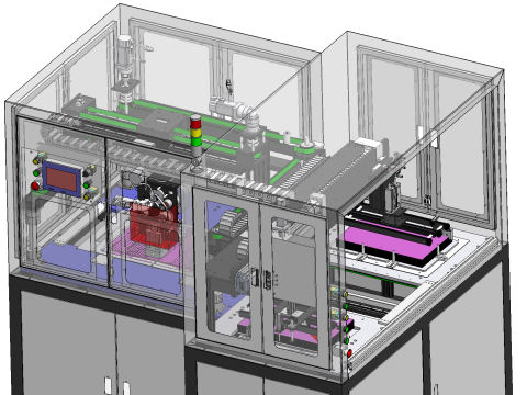 Automatic tape peeling equipment 3D 模型
