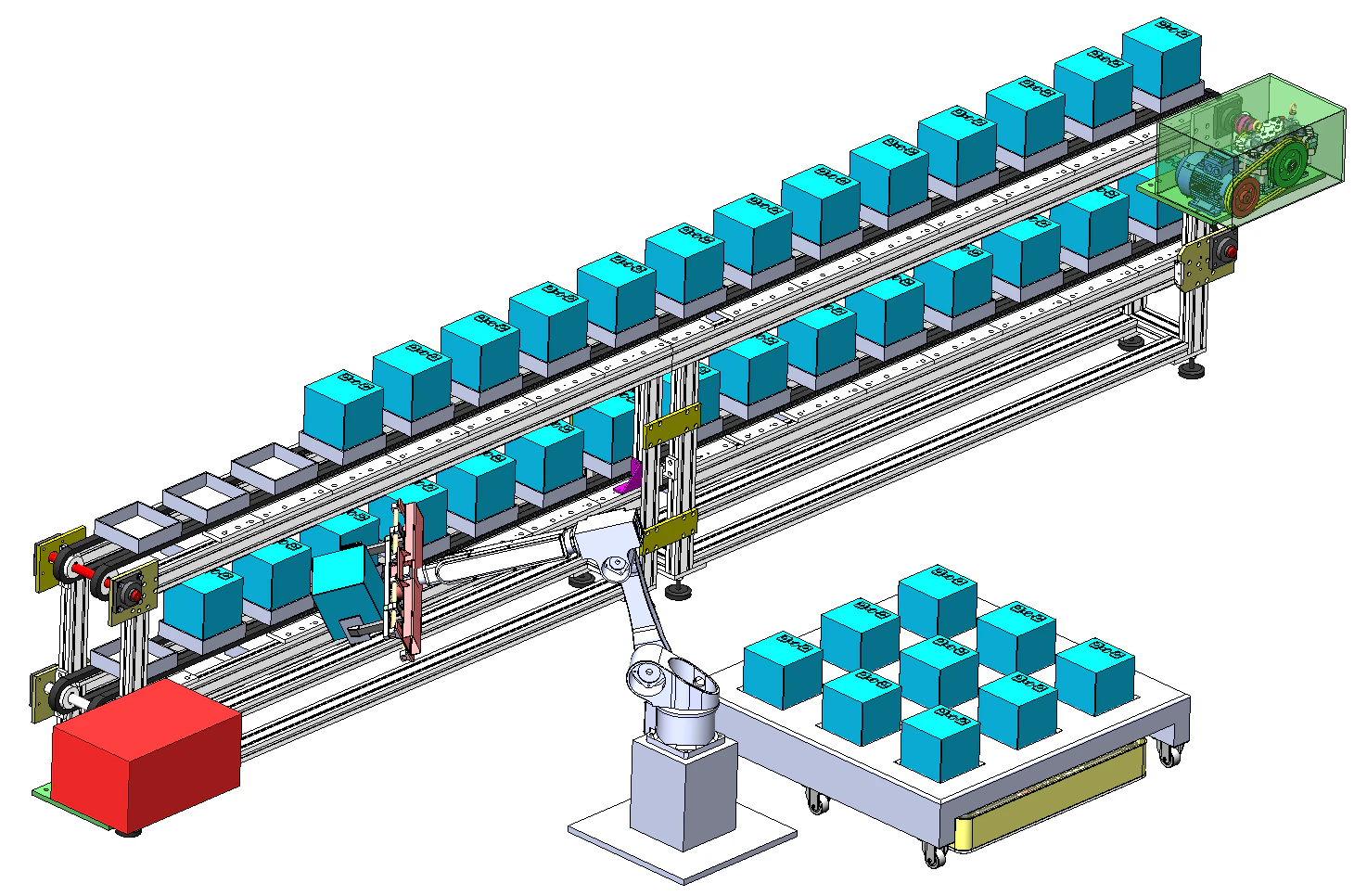 AGV smart warehouse 3D Model .c4d .max .obj .3ds .fbx .stl .blend 