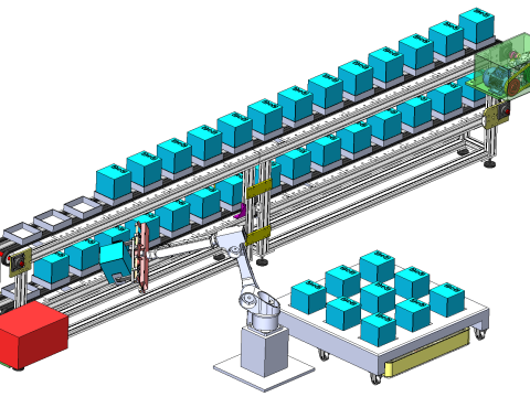 AGV smart warehouse Modelo 3D