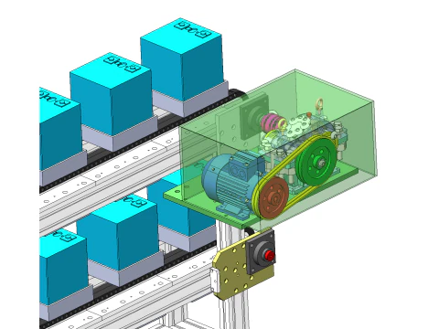 AGV smart warehouse 3D Model