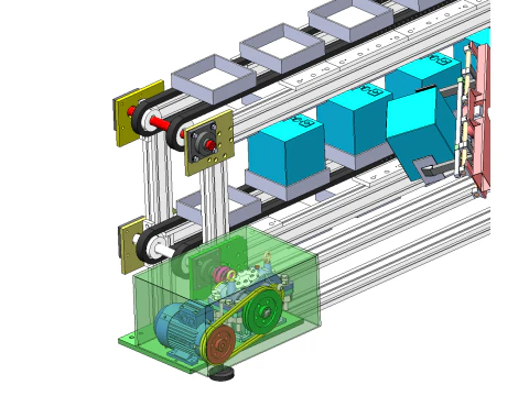 AGV smart warehouse 3D Model