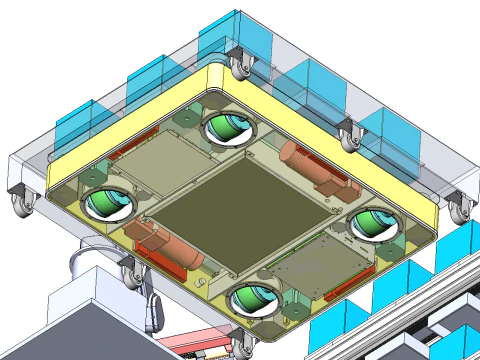AGV smart warehouse 3D Model