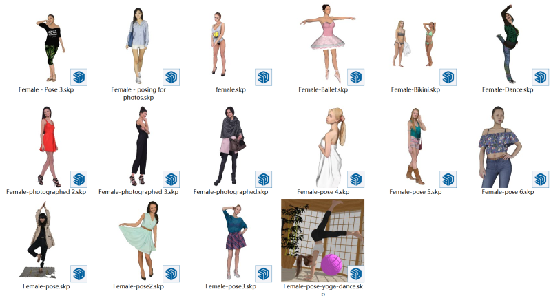 Ballet posing yoga being photographed dancingbikini female 3D Модель .c4d .max .obj .3ds .fbx .stl .blend 