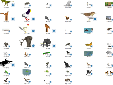 Animal SU model 3D 模型