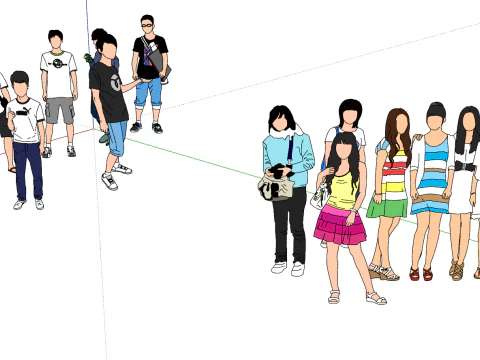 3D角色SU模型 3D 模型