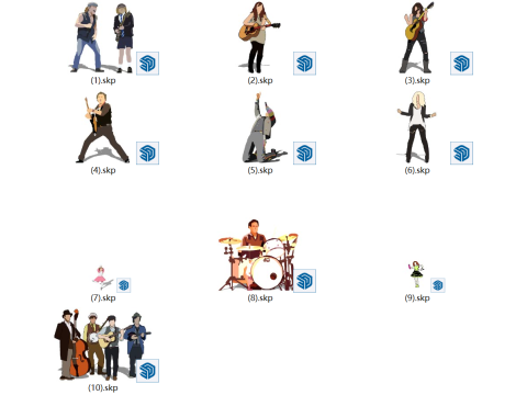 Music Character SU Model 3D Modell