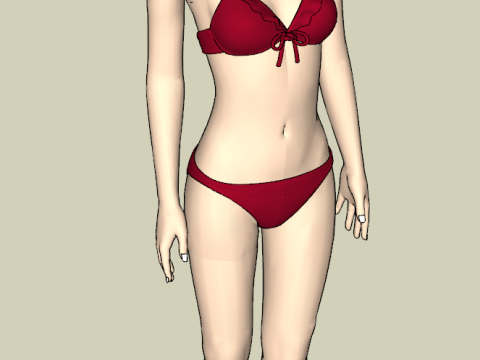 Fine grained character SU model Model 3D