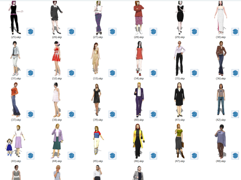 Model berjalan wanita Model 3D