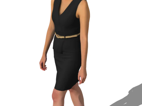 Female walking model 3D Model