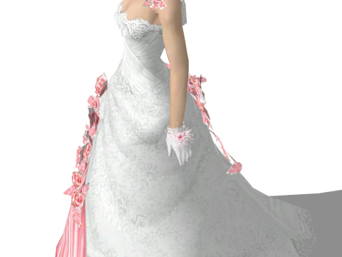 Female walking model 3D Model