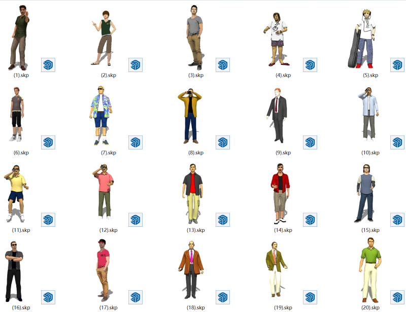 3D ステーションウォーク - 男性 3Dモデル .c4d .max .obj .3ds .fbx .stl .blend 