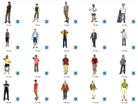 3D Station Walk - Male 3D Модель