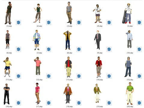 3D Station Walk - Male 3D Model