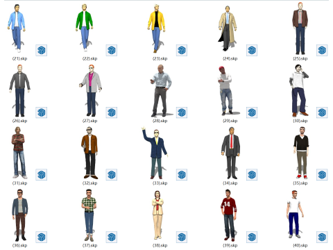 3D ステーションウォーク - 男性 3Dモデル