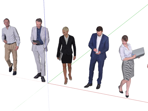 Various Character SU Models 3D मॉडल