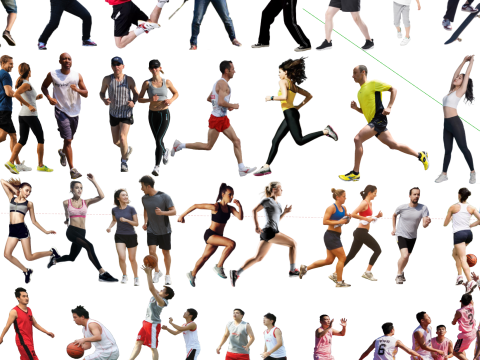 SU models for various sports character roles CG Textures